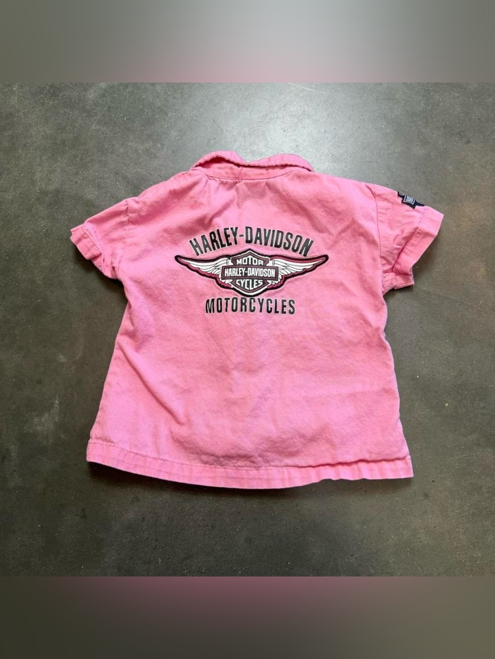 Vintage Baby Girls Harley Davidson Shirt Sz 3T